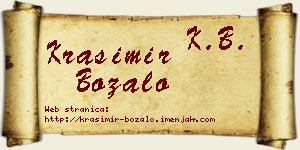 Krasimir Bozalo vizit kartica